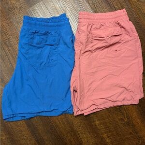 all in motion - 2 pair of Swim Trunk Blue and Pink Athletic Shorts Men’s XL